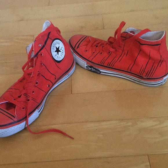 RARE Dr. Seuss thing one and thing 2 converse - Picture 3 of 6